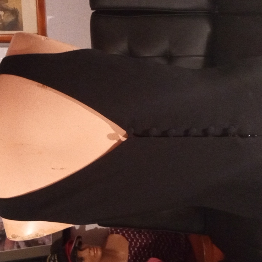Carol Little gold trimmed  black dress gown sz 6. - Picture 3 of 9